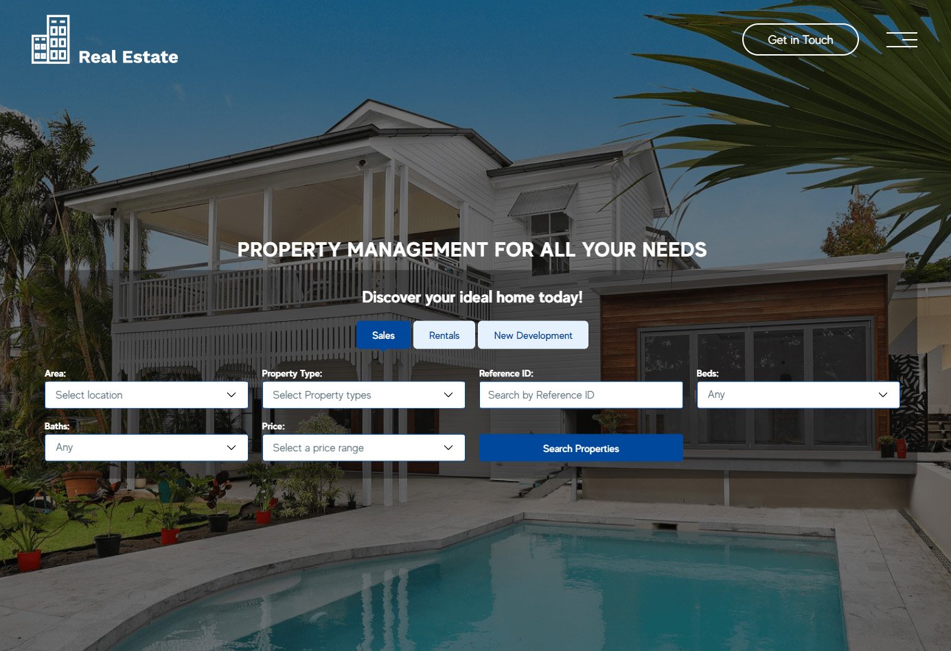 search banner Resales Online Plugin Search Form