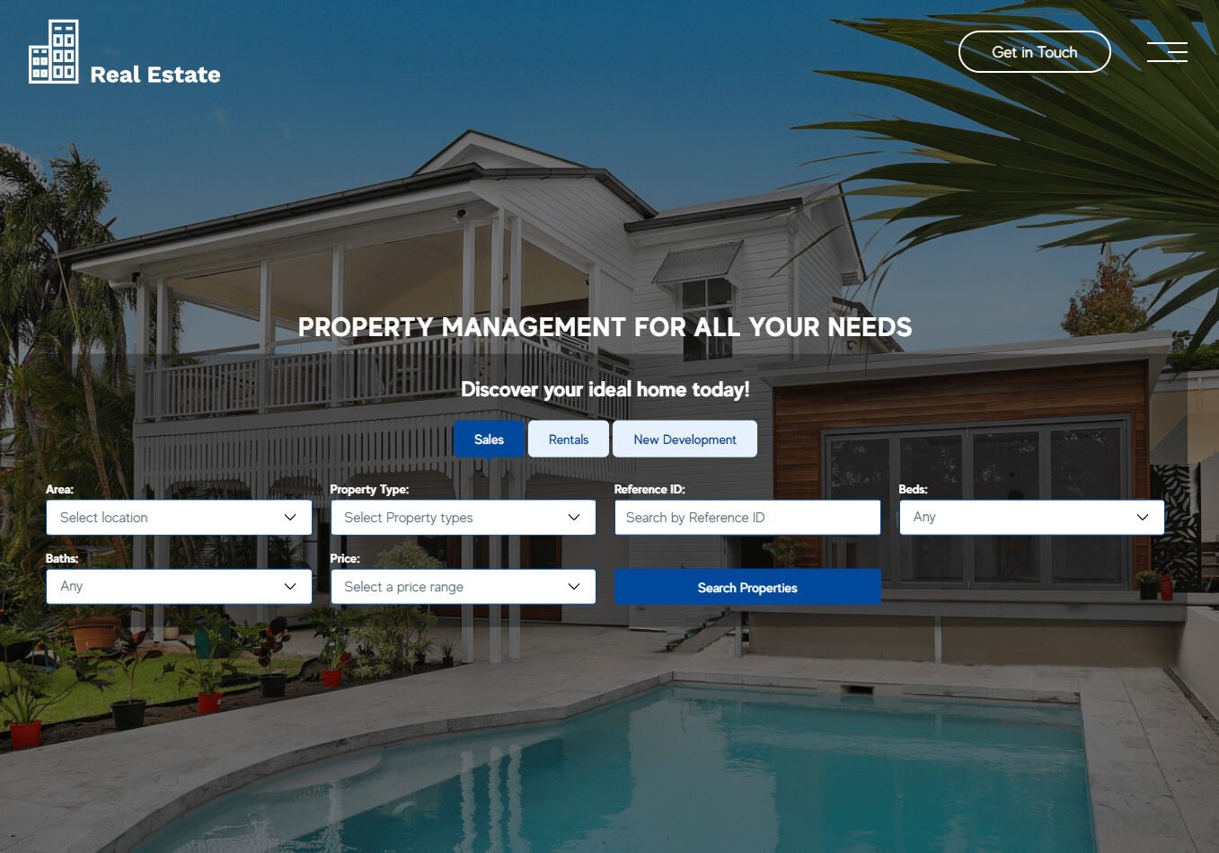search banner Resales Online Plugin Search Form